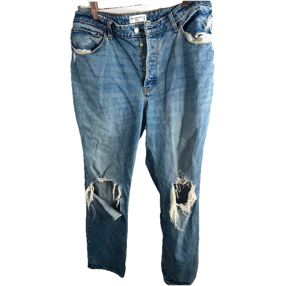 Abercrombie & Fitch The 90s Relaxed High Rise Jeans Curve Love Women's 32/14 R